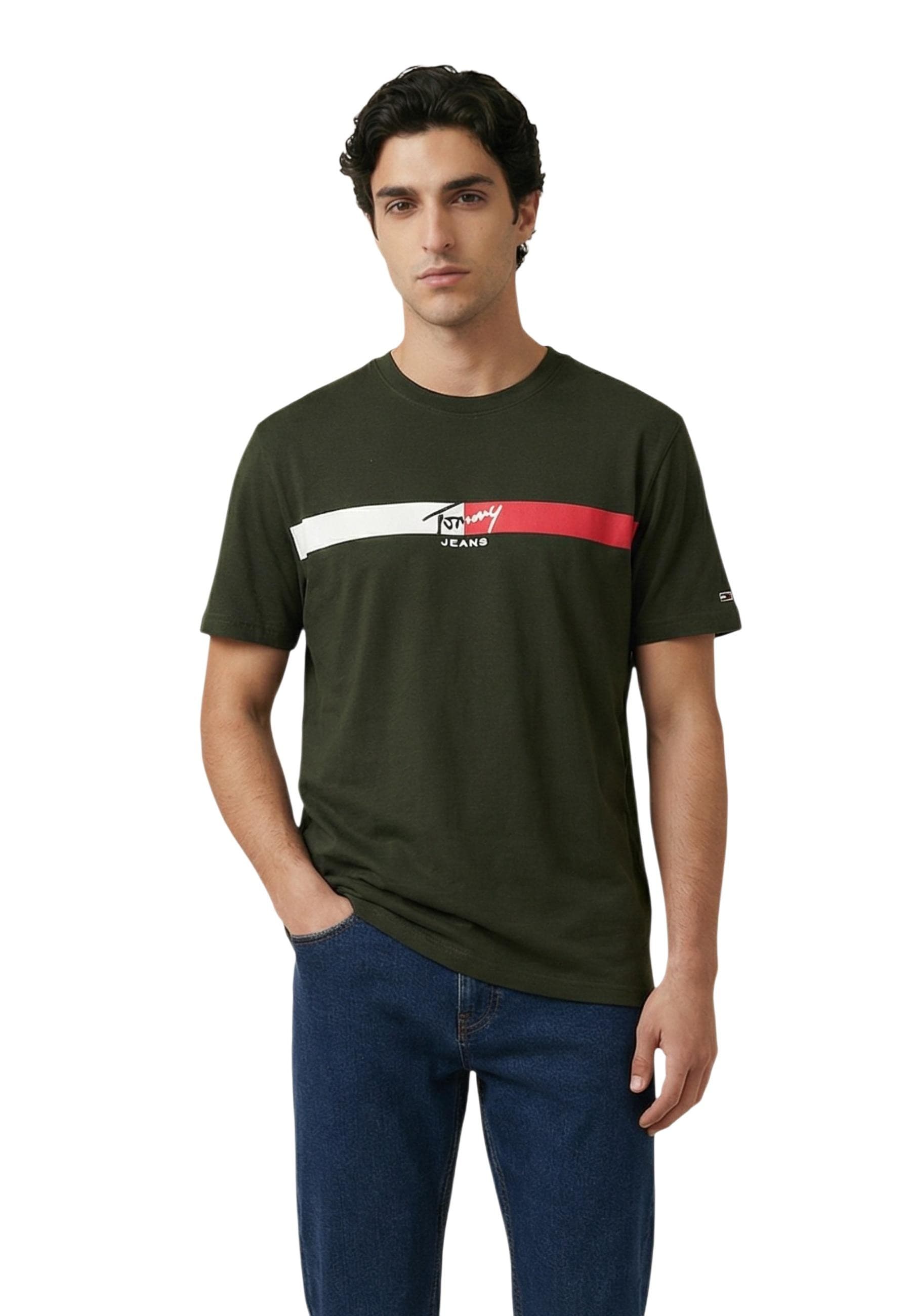 Tommy Hilfiger Jeans T-Shirt Uomo - Tommy Hilfiger Jeans