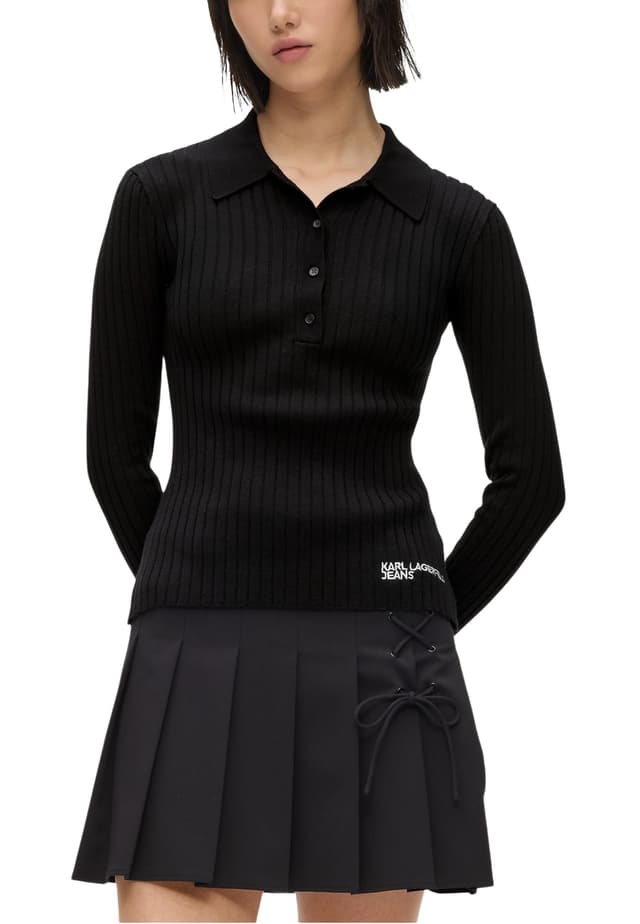 Karl Lagerfeld Jeans Блуза с яка Жени