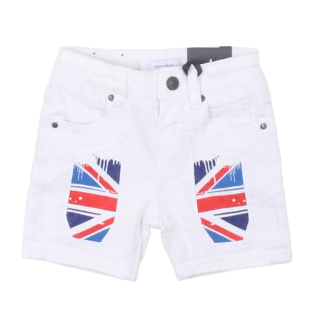 Бермуди NEO от бул с 5 джоба с щампована апликация