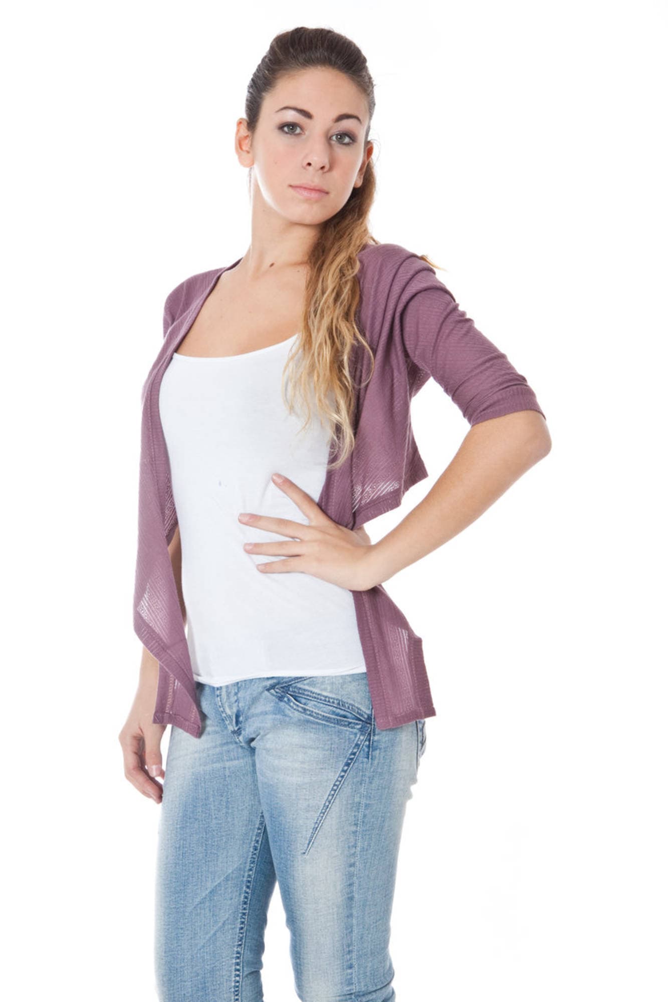 РОЗОВА ЖЕНА С ДЪЛГИ РЪКАВИ PHARD - PHARD