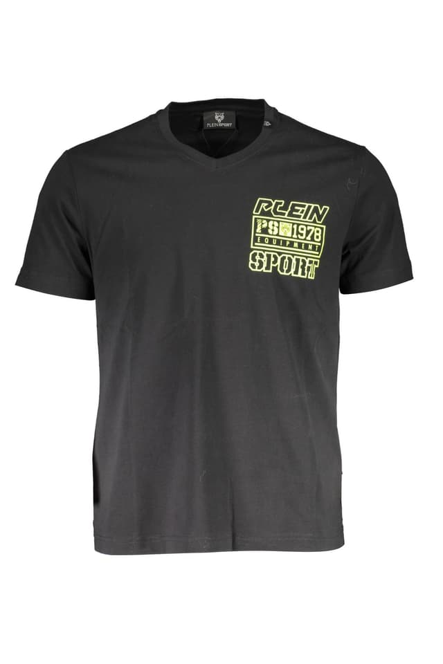 МЪЖКА ТЕНИСКА С КЪС РЪКАВ PLEIN SPORT ЧЕРНА