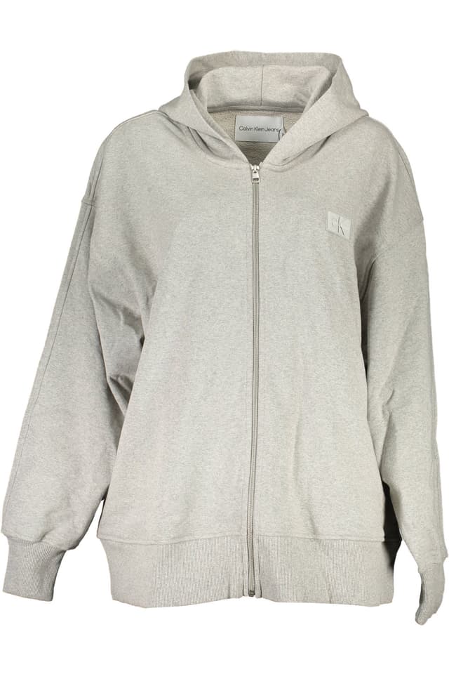 CALVIN KLEIN СУИТШЪР С ЦИП ЖЕНСКИ СИВ