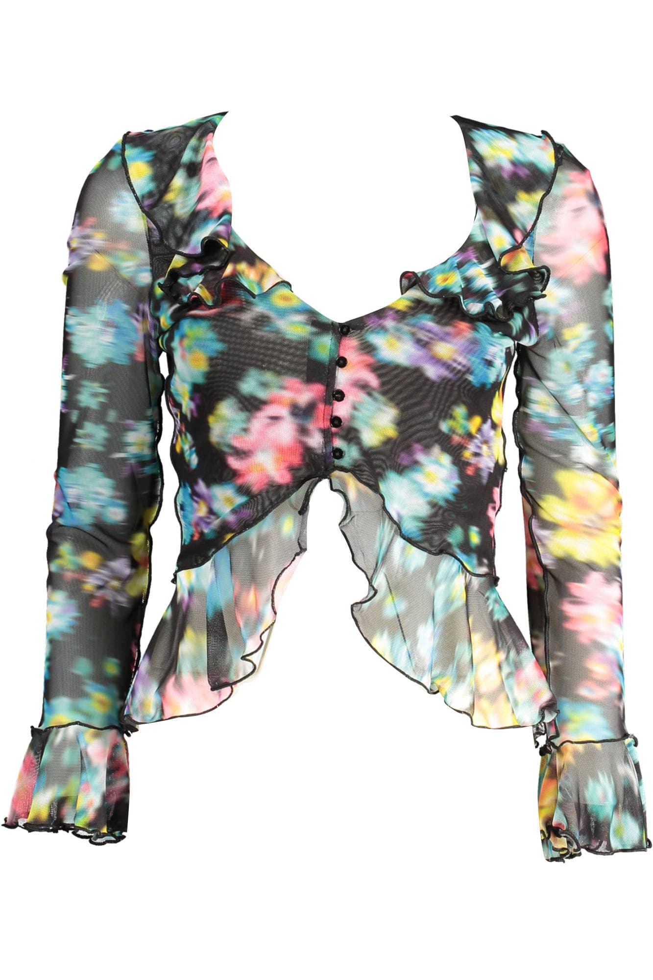 ЧЕРНА ДАМСКА ТЕНИСКА С ДЪЛЪГ РЪКАВ DESIGUAL - DESIGUAL