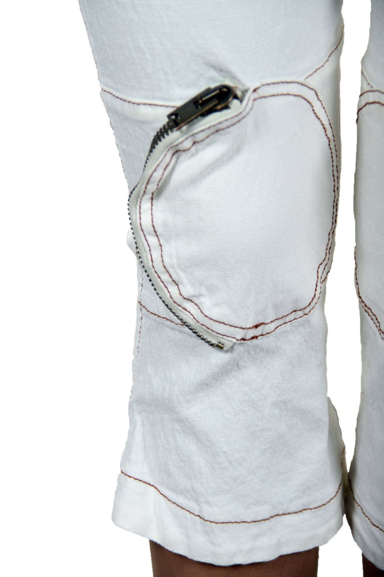 KING'S JEANS БЯЛ ДАМСКИ ПАНТАЛОН Fish - KING'S JEANS