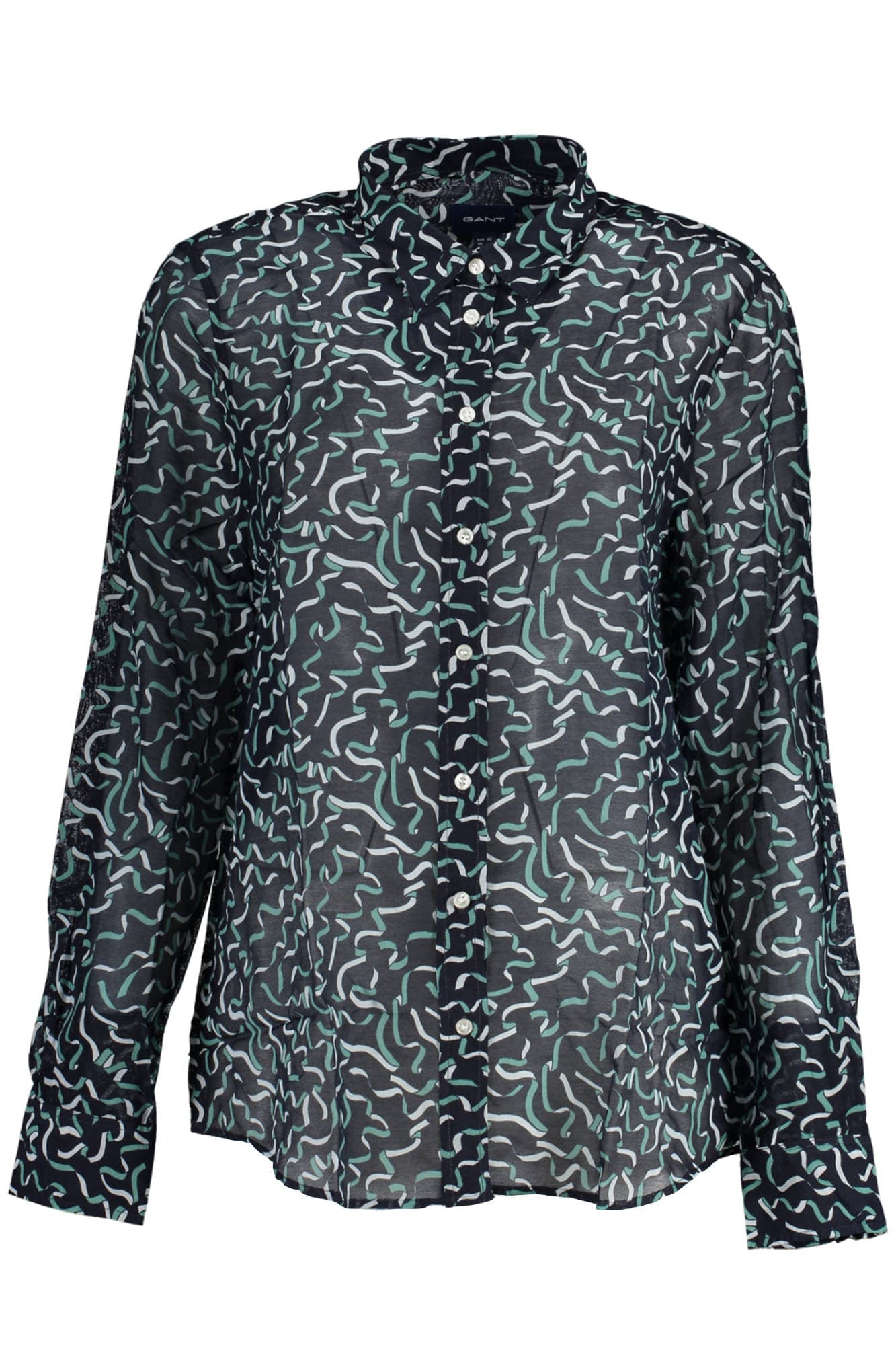 ДАМСКА РИЗА С ДЪЛЪГ РЪКАВ GANT СИНЯ - GANT