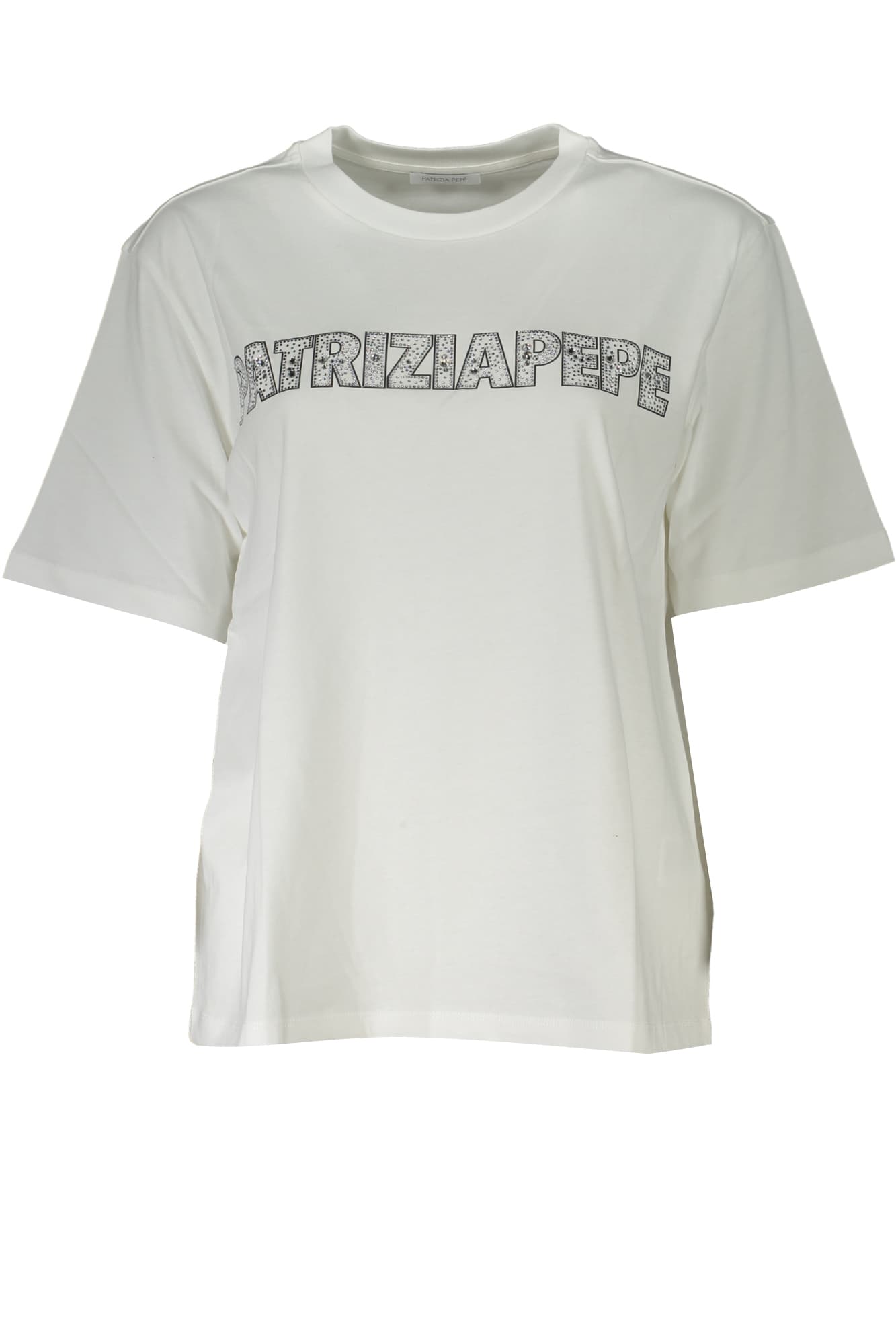 PATRIZIA PEPE ДАМСКА ТЕНИСКА С КЪС РЪКАВ БЯЛА - PATRIZIA PEPE