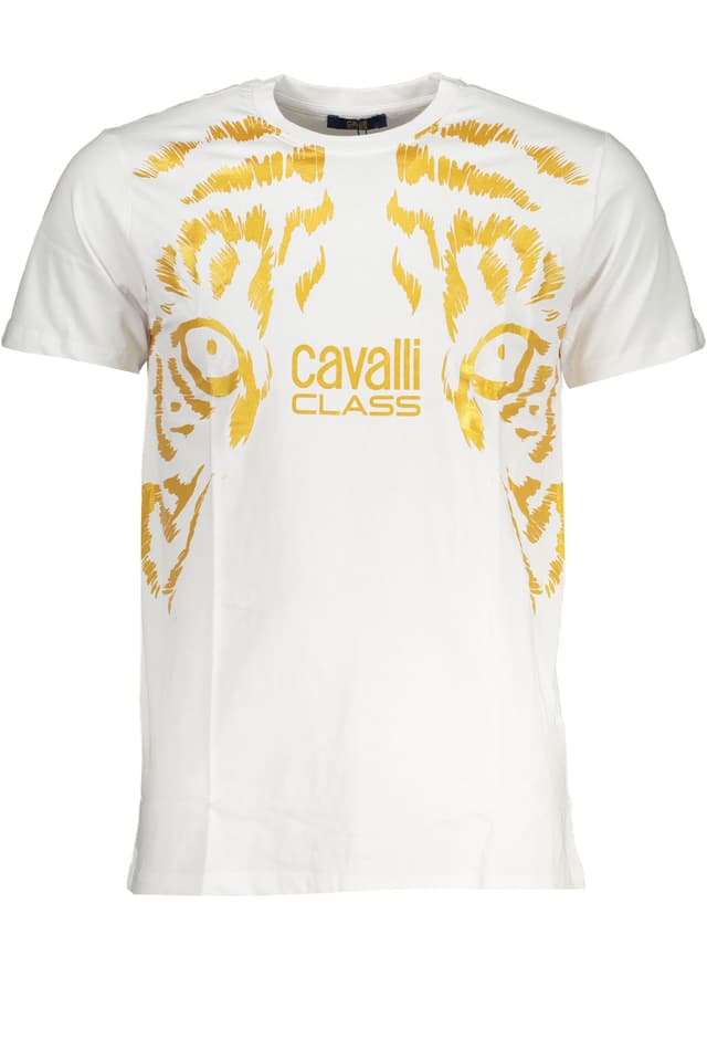 CAVALLI CLASS МЪЖКА ТЕНИСКА С КЪС РЪКАВ БЯЛА
