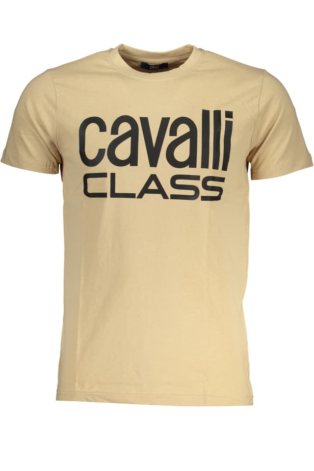 МЪЖКА ТЕНИСКА С КЪС РЪКАВ CAVALLI CLASS БЕЖОВ