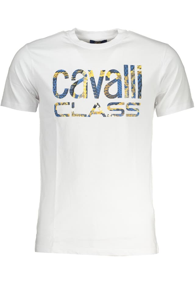 CAVALLI CLASS МЪЖКА ТЕНИСКА С КЪС РЪКАВ БЯЛА