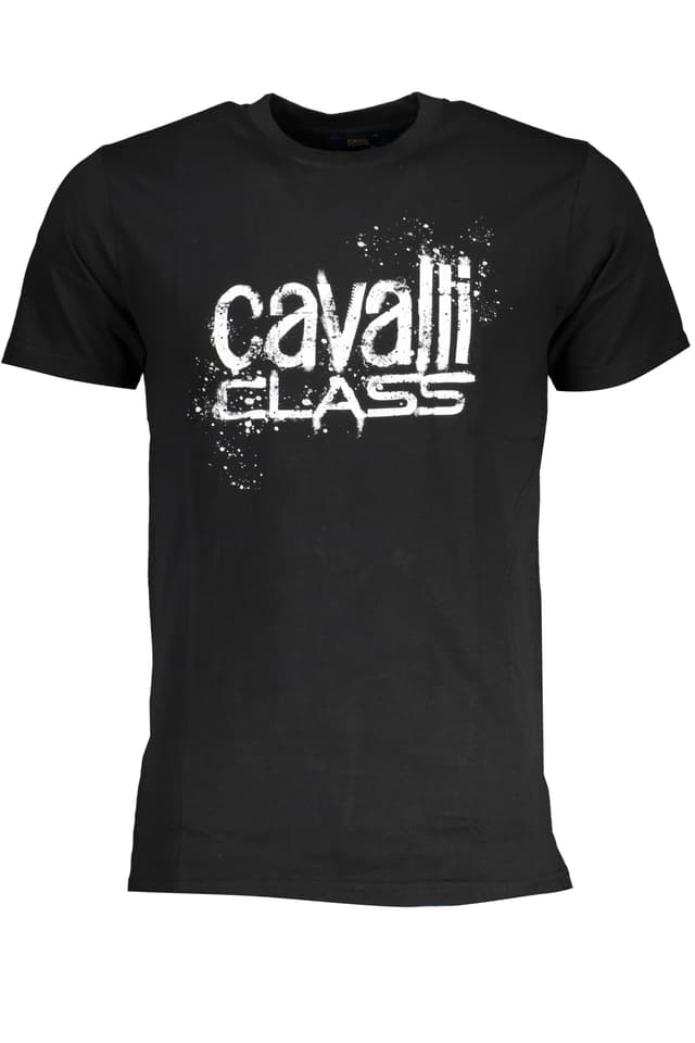 МЪЖКА ТЕНИСКА С КЪС РЪКАВ CAVALLI CLASS ЧЕРНА