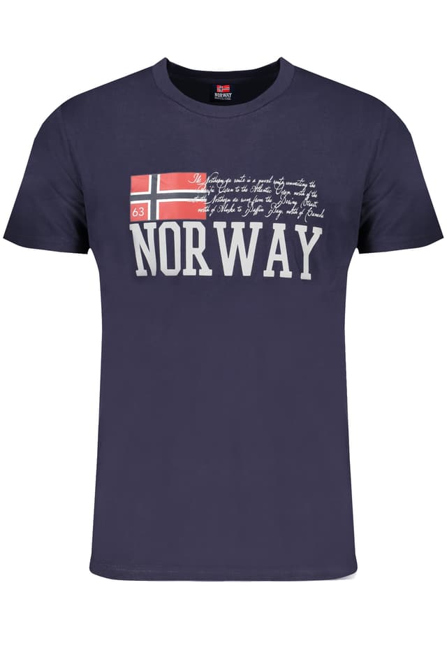 NORWAY 1963 МЪЖКА ТЕНИСКА С КЪС РЪКАВ СИНЯ