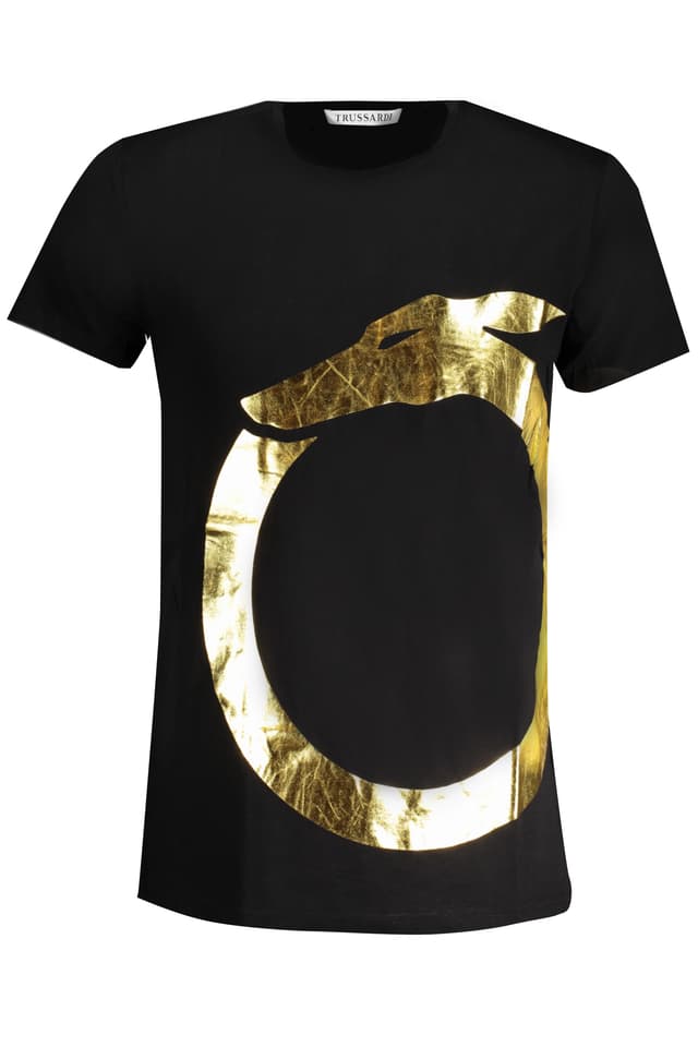 МЪЖКА ТЕНИСКА С КЪС РЪКАВ TRUSSARDI ЧЕРНА