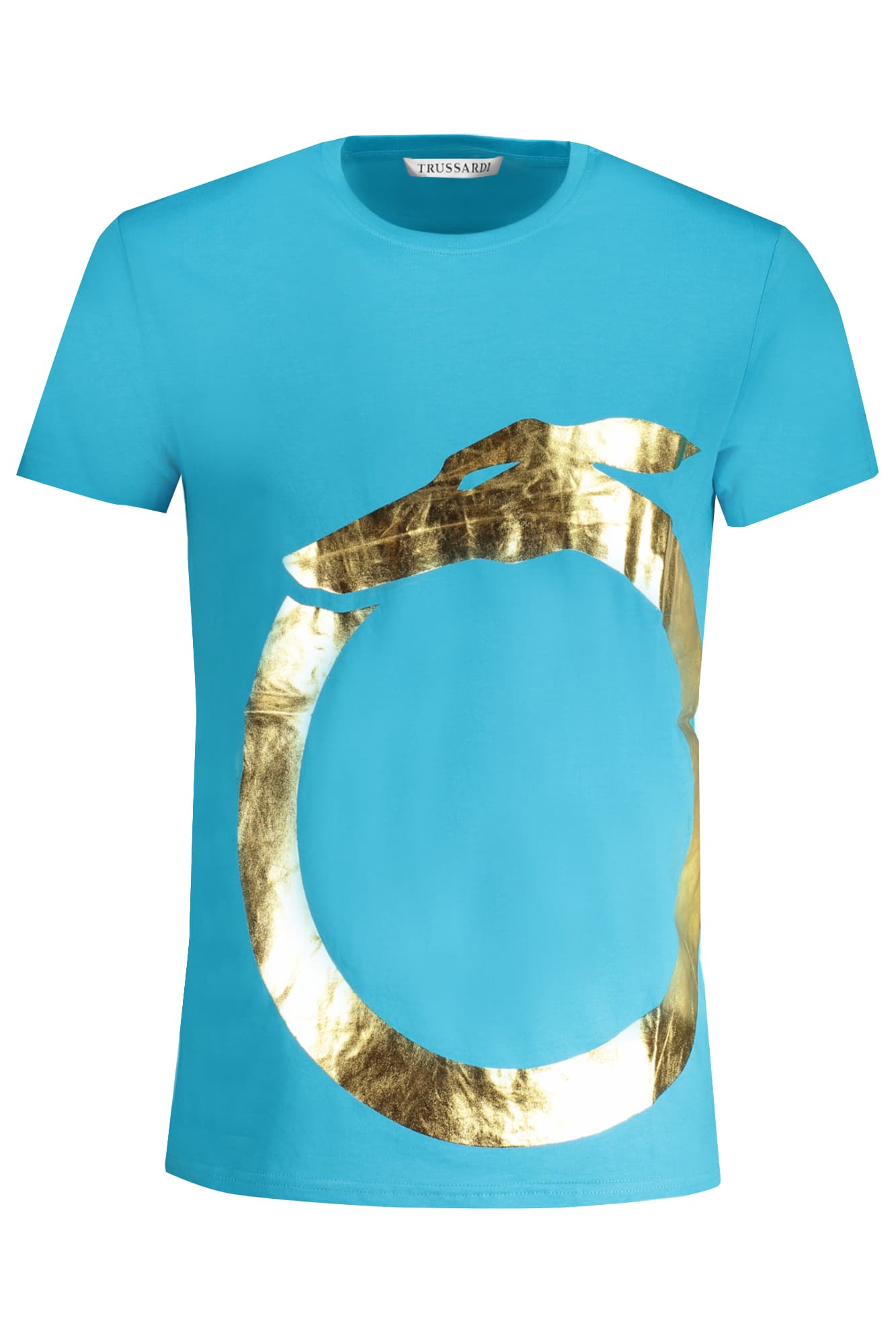 МЪЖКА ТЕНИСКА С КЪС РЪКАВ TRUSSARDI СИН - TRUSSARDI