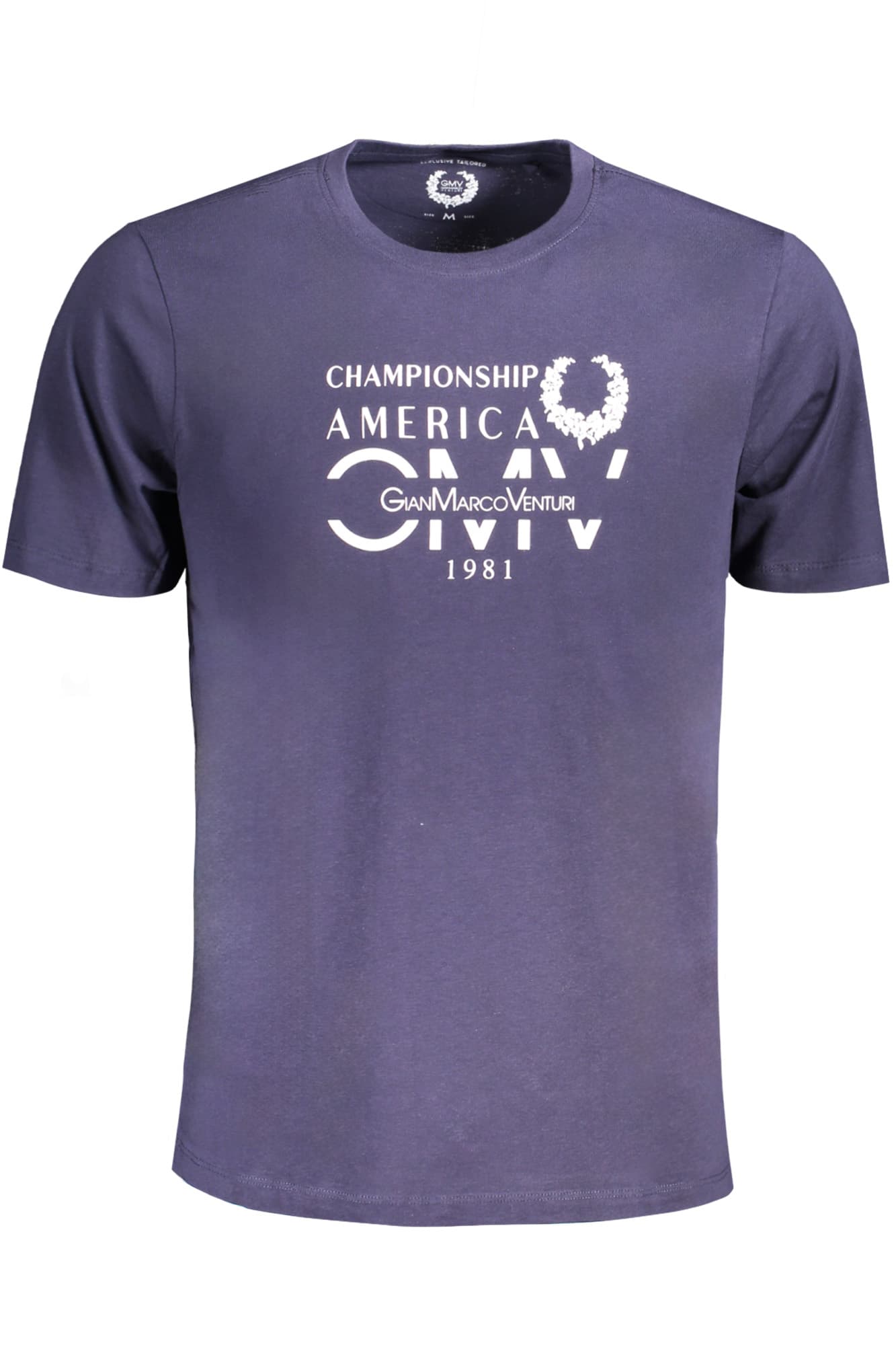 МЪЖКА ТЕНИСКА С КЪС РЪКАВ GIAN MARCO VENTURI СИНЯ - GIAN MARCO VENTURI