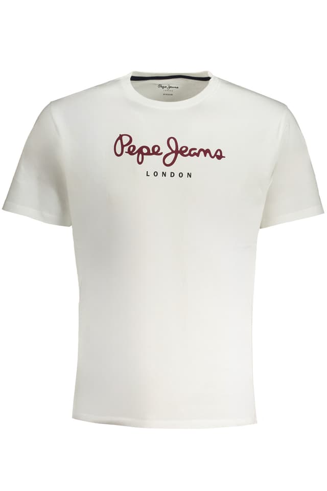 PEPE JEANS МЪЖКА ТЕНИСКА С КЪС РЪКАВ БЯЛА
