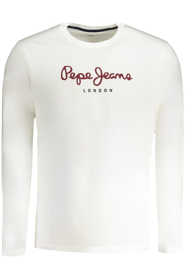 МЪЖКА ТЕНИСКА С ДЪЛЪГ РЪКАВ PEPE JEANS, БЯЛА