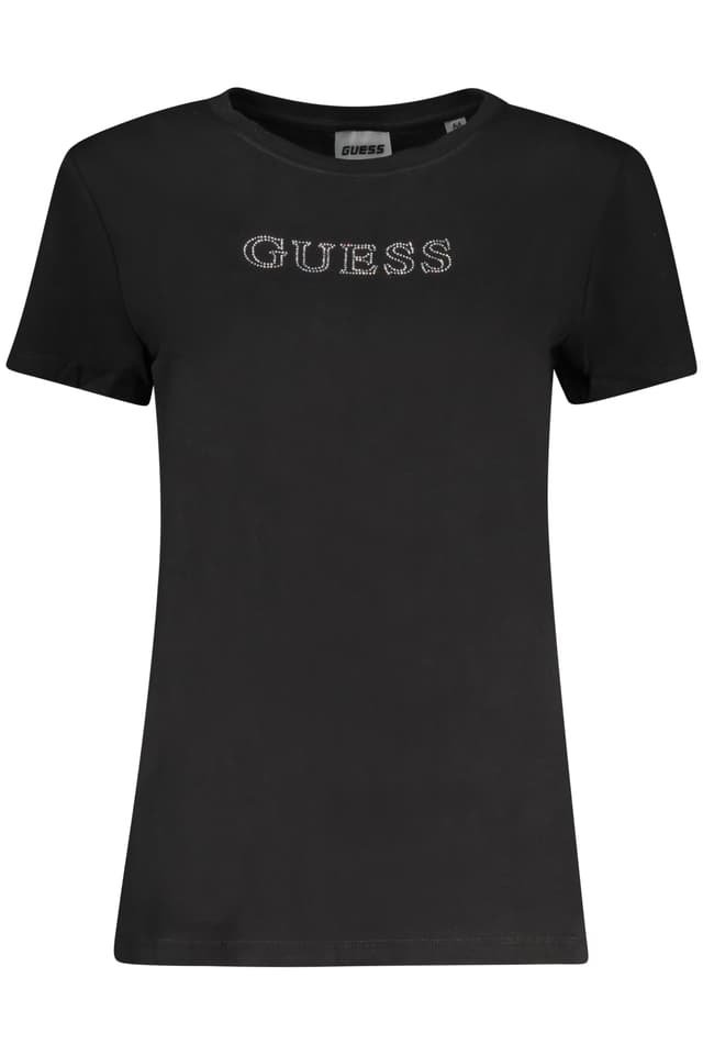 GUESS JEANS ДАМСКА ТЕНИСКА С КЪС РЪКАВ ЧЕРНА