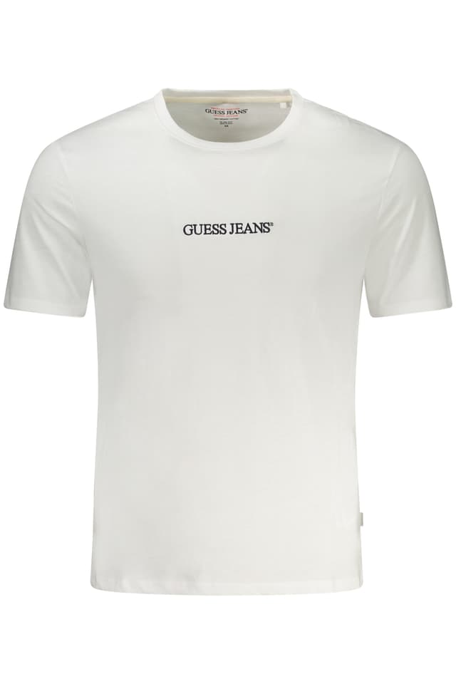 GUESS JEANS БЯЛА МЪЖКА ТЕНИСКА С КЪС РЪКАВ