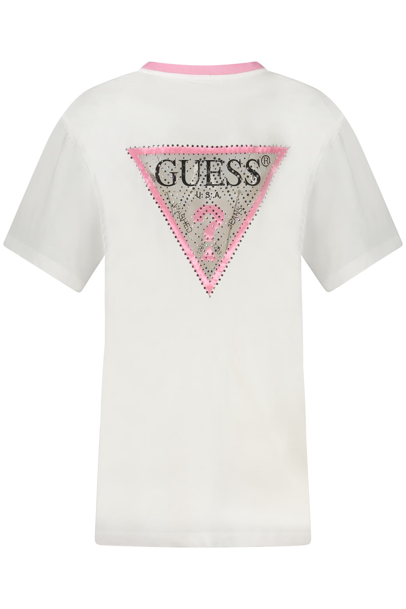 GUESS JEANS ТЕНИСКА С КЪС РЪКАВ ДАМСКА БЯЛА - GUESS JEANS