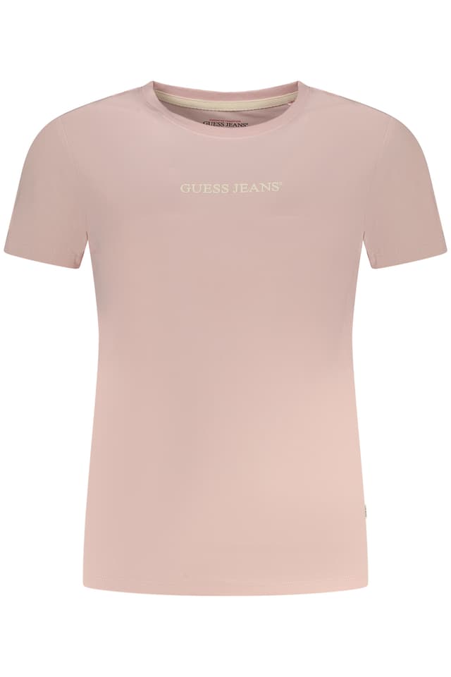 GUESS JEANS ТЕНИСКА С КЪС РЪКАВ ДАМСКА РОЗОВА