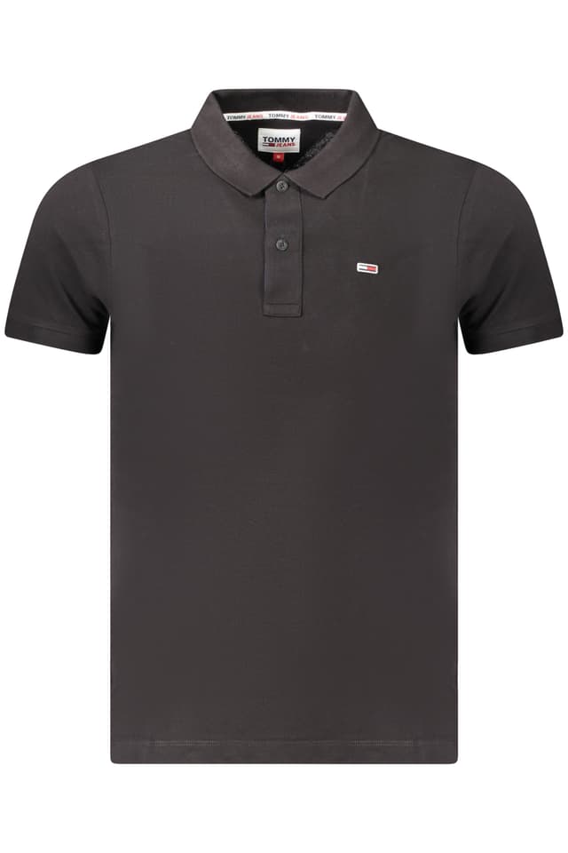 TOMMY HILFIGER МЪЖКО ПОЛО С КЪС РЪКАВ ЧЕРНО