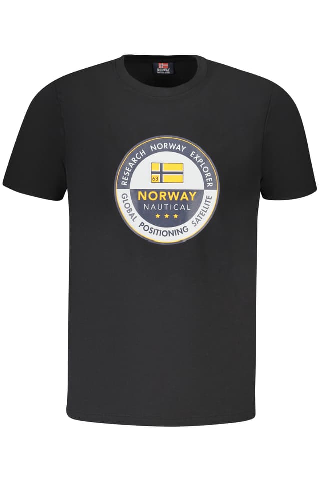 NORWAY 1963 МЪЖКА ТЕНИСКА С КЪС РЪКАВ ЧЕРНА