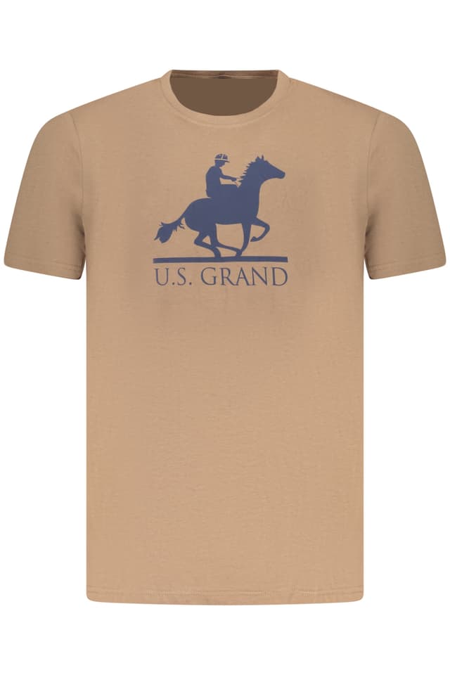 МЪЖКА ТЕНИСКА С КЪС РЪКАВ US GRAND, КАФЯВА