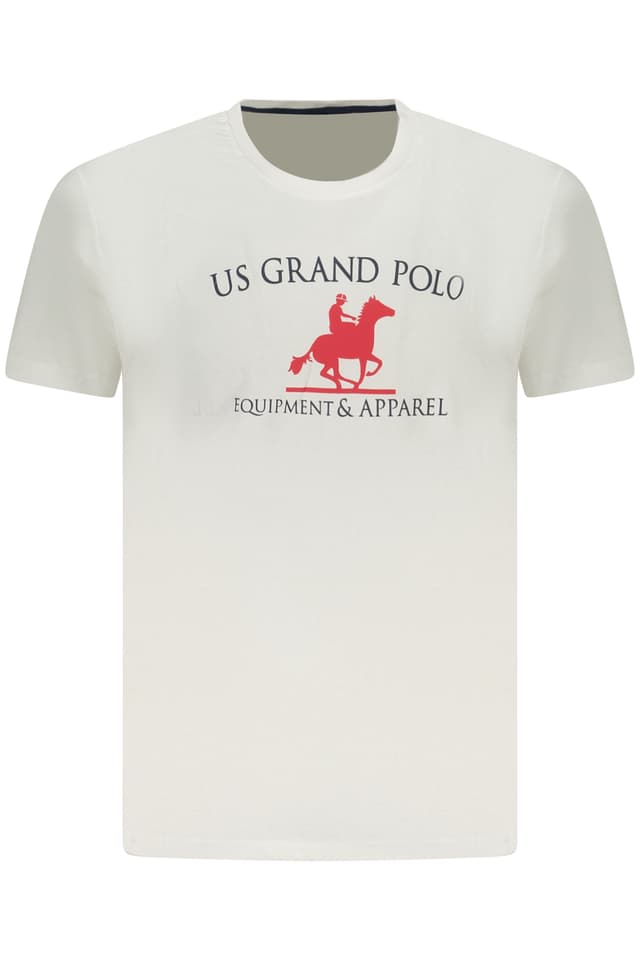 МЪЖКА ТЕНИСКА С КЪС РЪКАВ US GRAND, БЯЛА
