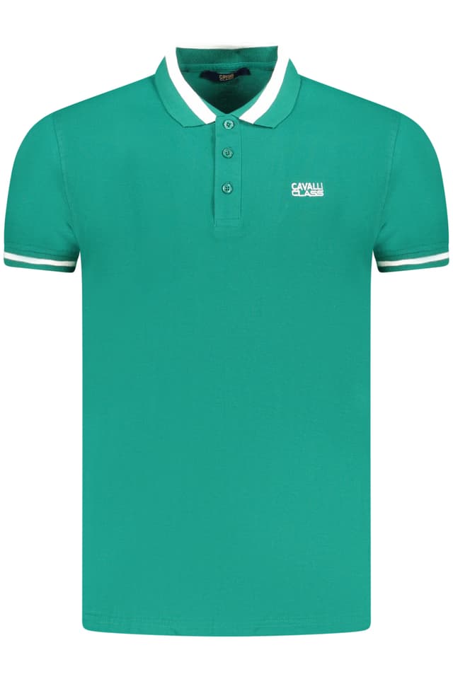 CAVALLI CLASS POLO С КЪС РЪКАВ МЪЖЕ ЗЕЛЕНО