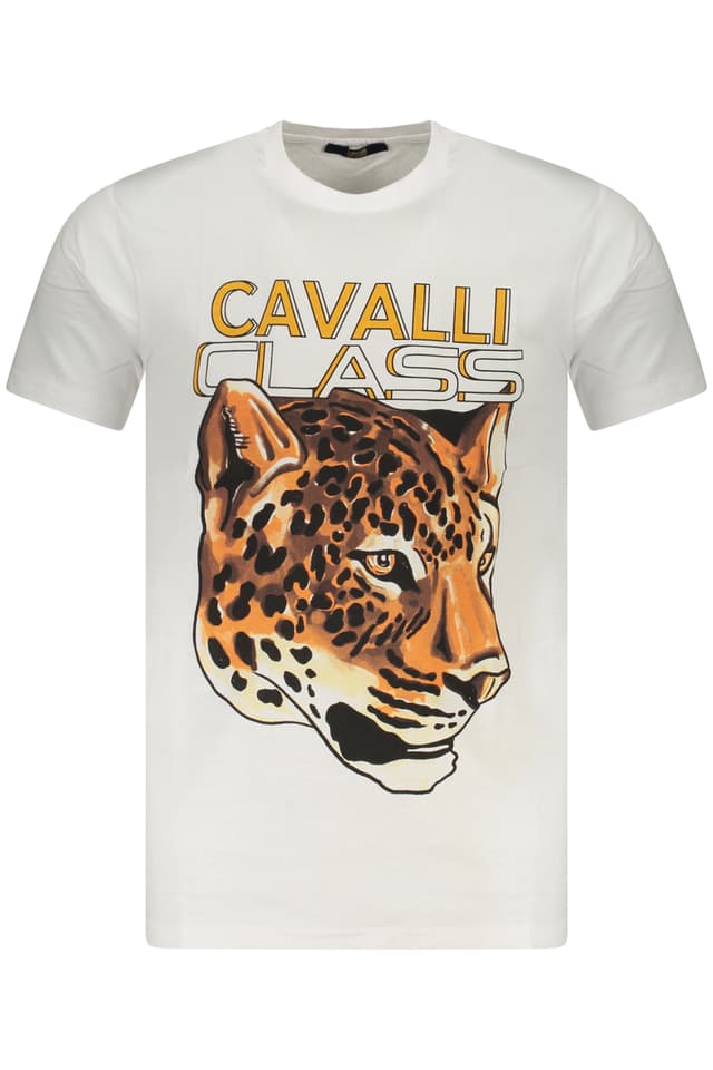 CAVALLI CLASS МЪЖКА ТЕНИСКА С КЪС РЪКАВ БЯЛА