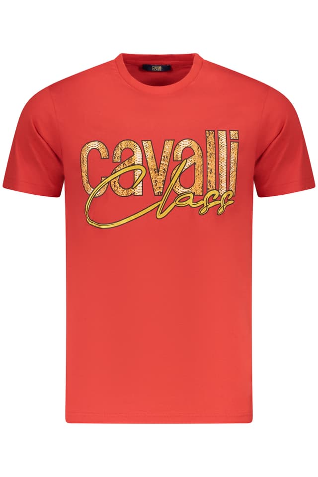 CAVALLI CLASS ТЕНИСКА С КЪС РЪКАВ МЪЖКА ЧЕРВЕНА