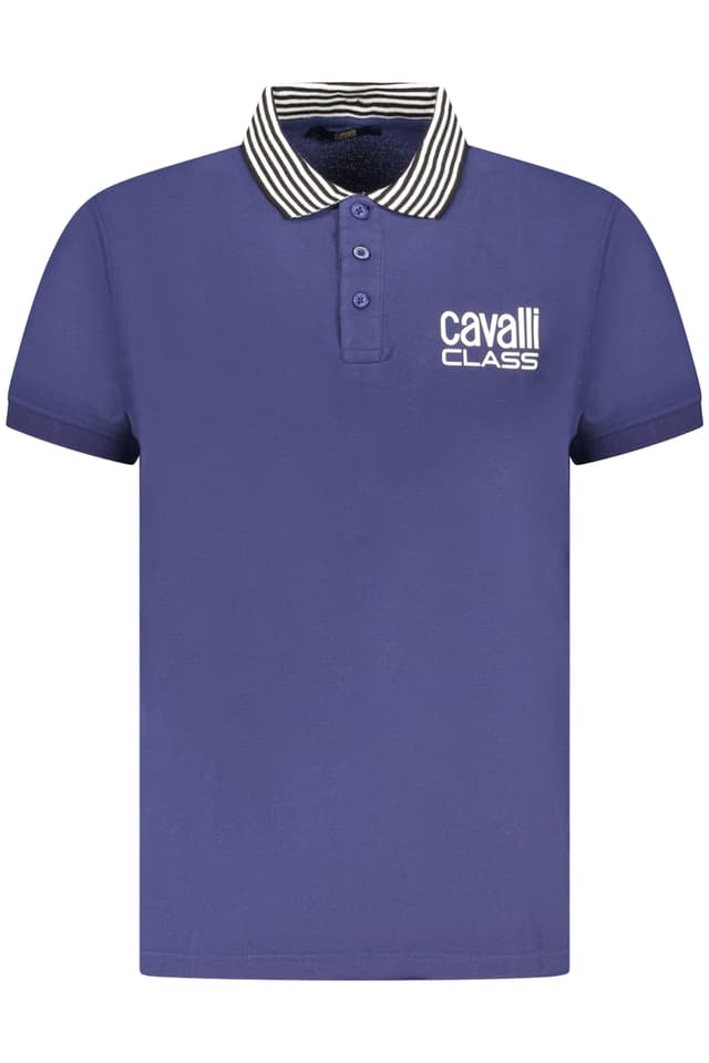 CAVALLI CLASS ПОЛО С КЪС РЪКАВ МЪЖЕ СИН