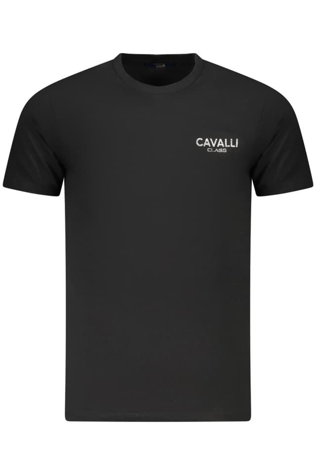 МЪЖКА ТЕНИСКА С КЪС РЪКАВ CAVALLI CLASS ЧЕРНА