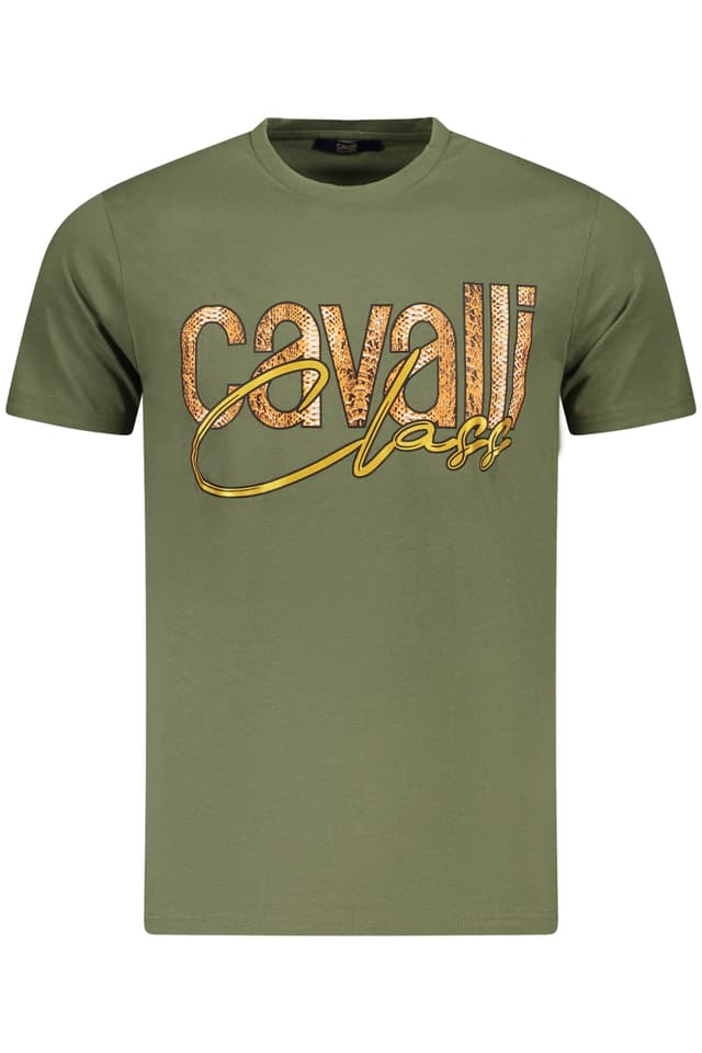 CAVALLI CLASS ТЕНИСКА С КЪС РЪКАВ МЪЖКА ЗЕЛЕНА