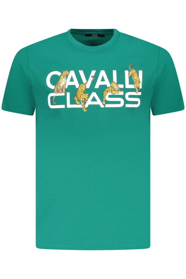 CAVALLI CLASS ТЕНИСКА С КЪС РЪКАВ МЪЖКА ЗЕЛЕНА
