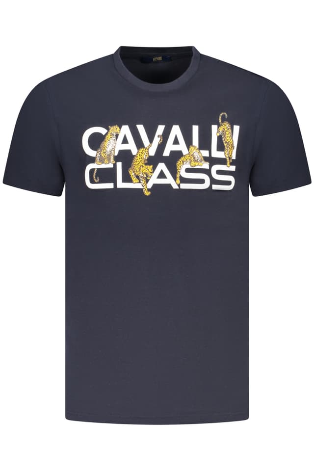 МЪЖКА ТЕНИСКА С КЪС РЪКАВ CAVALLI CLASS СИНЯ