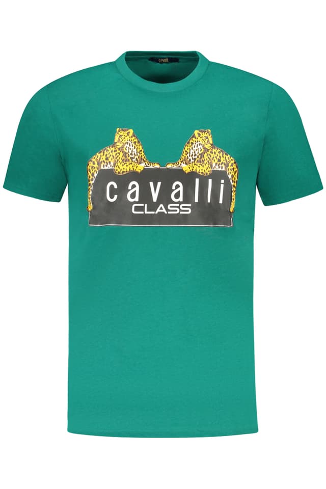 CAVALLI CLASS ТЕНИСКА С КЪС РЪКАВ МЪЖКА ЗЕЛЕНА