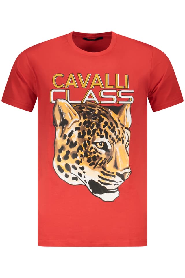 CAVALLI CLASS ТЕНИСКА С КЪС РЪКАВ МЪЖКА ЧЕРВЕНА