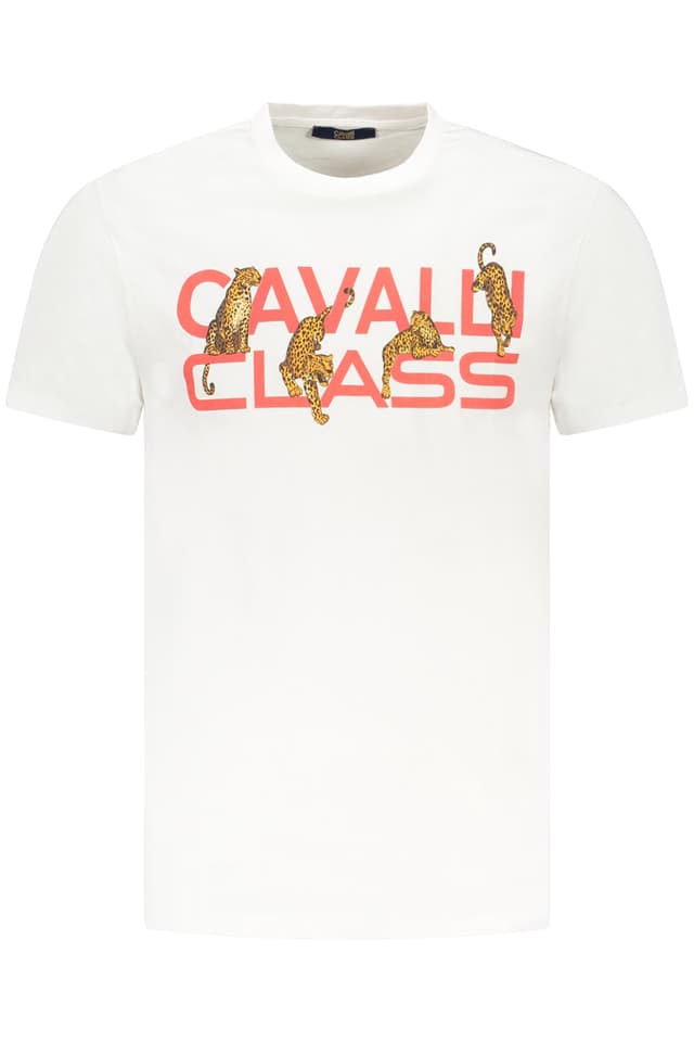 CAVALLI CLASS МЪЖКА ТЕНИСКА С КЪС РЪКАВ БЯЛА