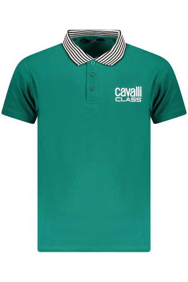 CAVALLI CLASS POLO С КЪС РЪКАВ МЪЖЕ ЗЕЛЕНО