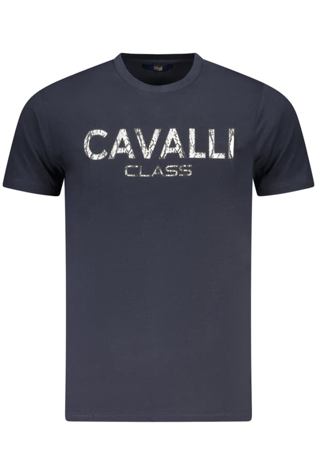 МЪЖКА ТЕНИСКА С КЪС РЪКАВ CAVALLI CLASS СИНЯ
