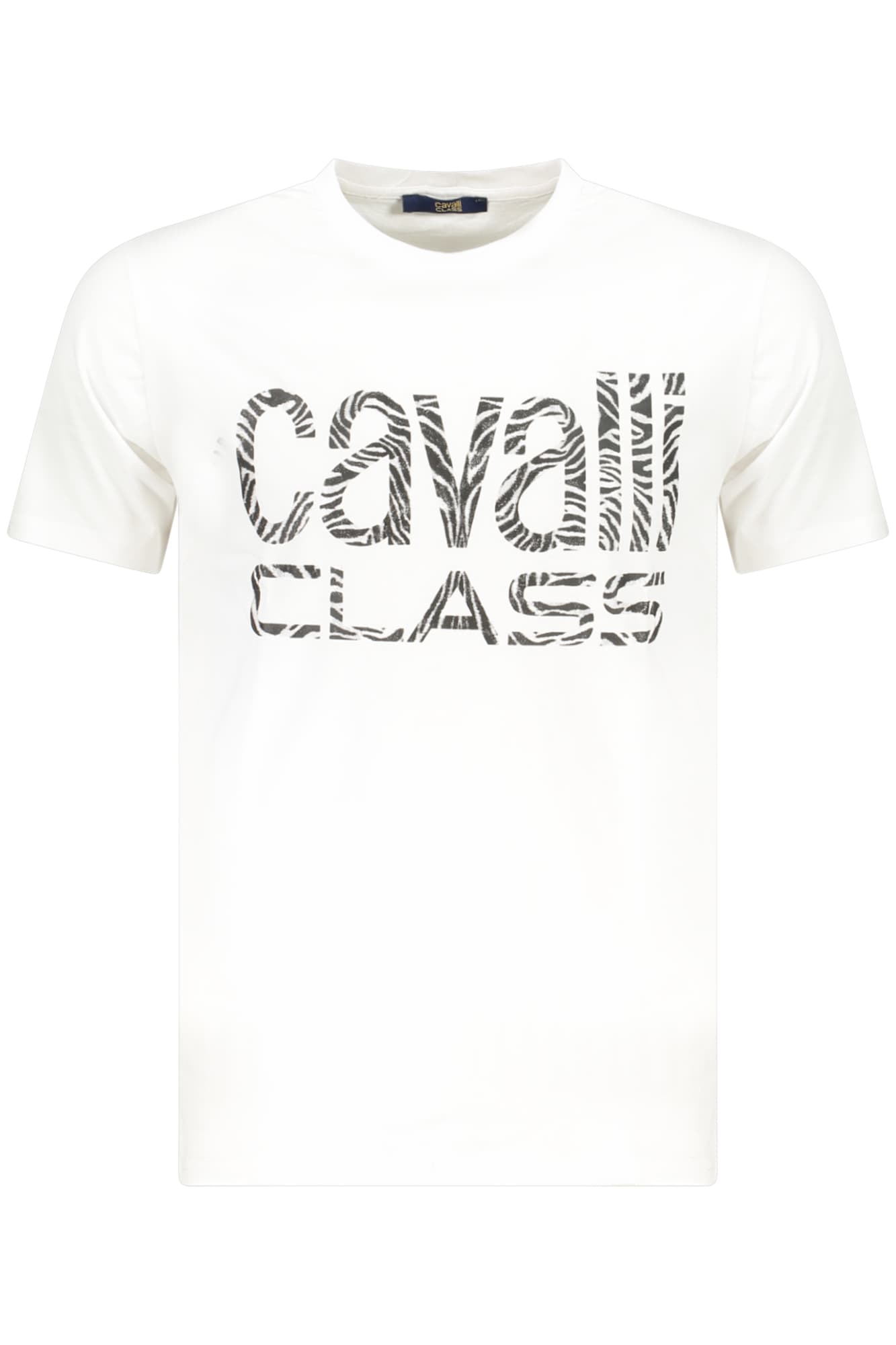 CAVALLI CLASS МЪЖКА ТЕНИСКА С КЪС РЪКАВ БЯЛА - CAVALLI CLASS