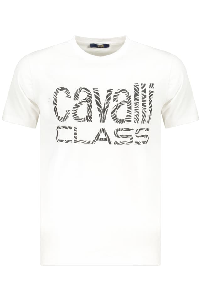 CAVALLI CLASS МЪЖКА ТЕНИСКА С КЪС РЪКАВ БЯЛА