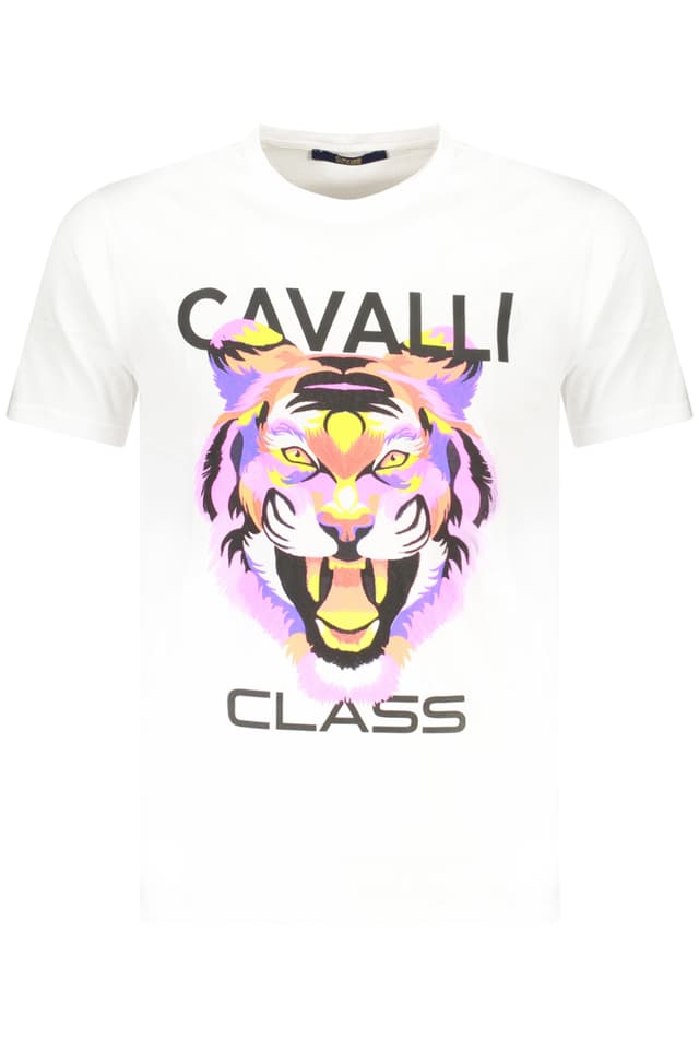 CAVALLI CLASS МЪЖКА ТЕНИСКА С КЪС РЪКАВ БЯЛА