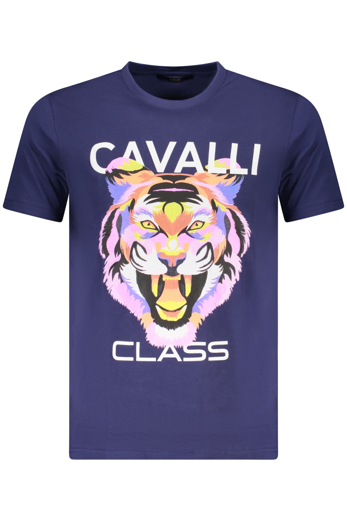 МЪЖКА ТЕНИСКА С КЪС РЪКАВ CAVALLI CLASS СИНЯ - CAVALLI CLASS