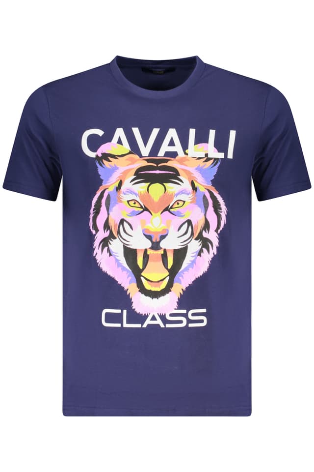 МЪЖКА ТЕНИСКА С КЪС РЪКАВ CAVALLI CLASS СИНЯ