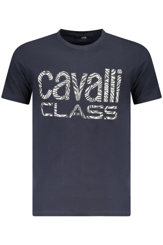 МЪЖКА ТЕНИСКА С КЪС РЪКАВ CAVALLI CLASS СИНЯ