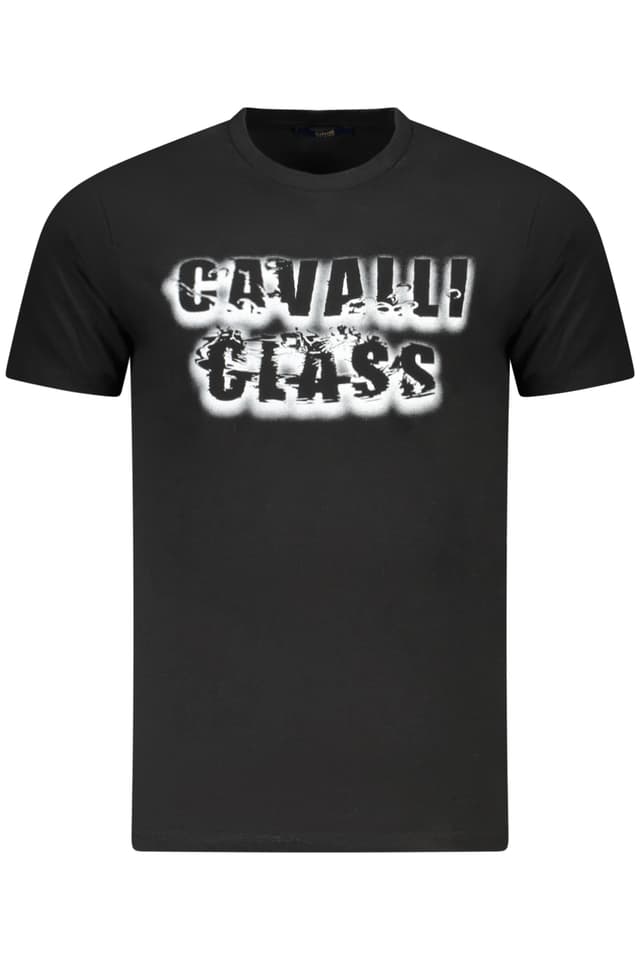 МЪЖКА ТЕНИСКА С КЪС РЪКАВ CAVALLI CLASS ЧЕРНА