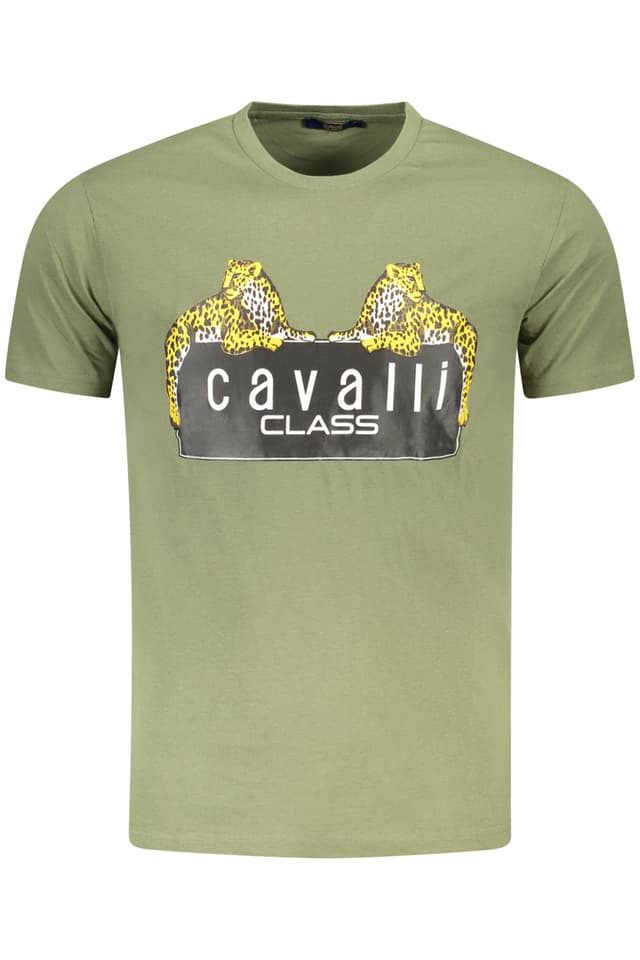 CAVALLI CLASS ТЕНИСКА С КЪС РЪКАВ МЪЖКА ЗЕЛЕНА