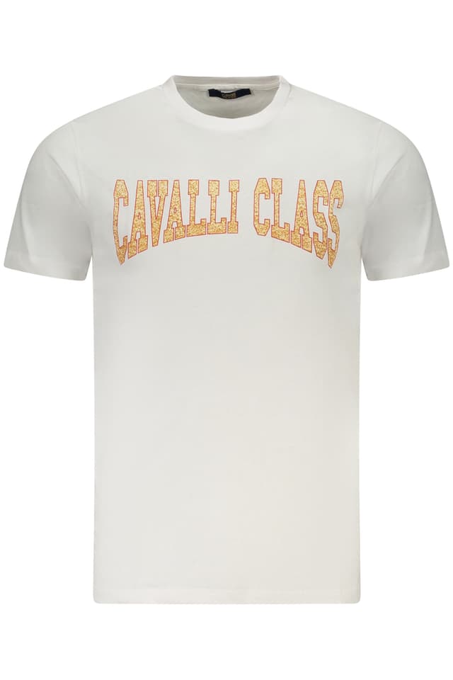 CAVALLI CLASS МЪЖКА ТЕНИСКА С КЪС РЪКАВ БЯЛА